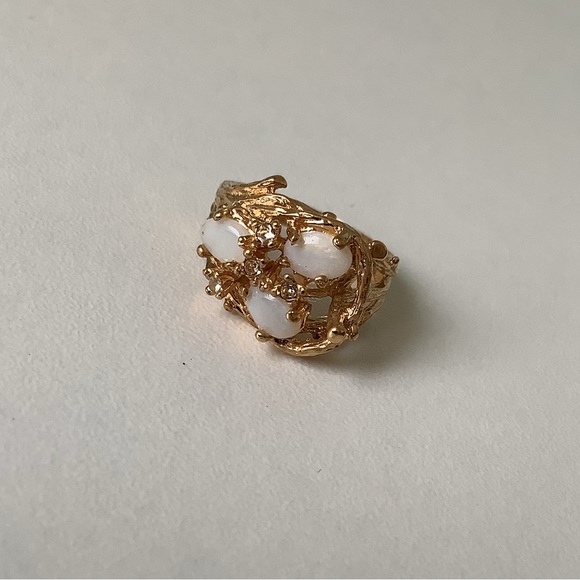 NEW vintage cocktail ring Opal Twig Branch - Picture 2 of 8
